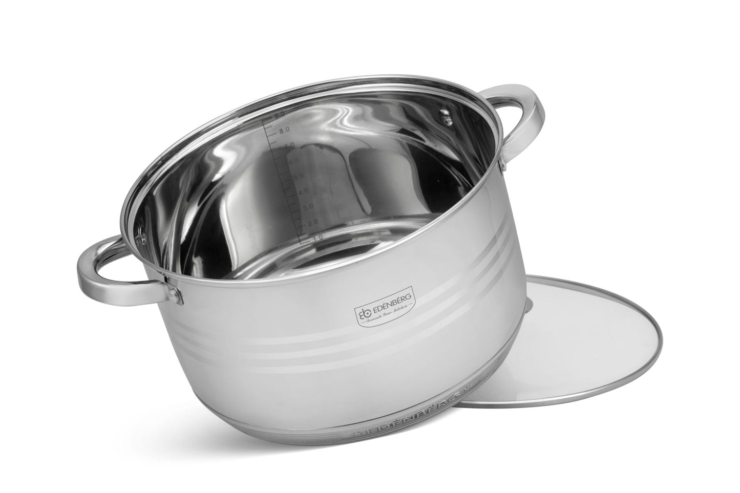 Edelstahl-Kochgeschirr 12-teiliges Edenberg EB-4037 – Robuste Töpfe für gesundes Kochen