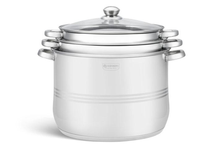 Edelstahl-Kochgeschirr 6-teiliges Edenberg EB-516 – 3 Töpfe mit Deckeln für effizientes Kochen
