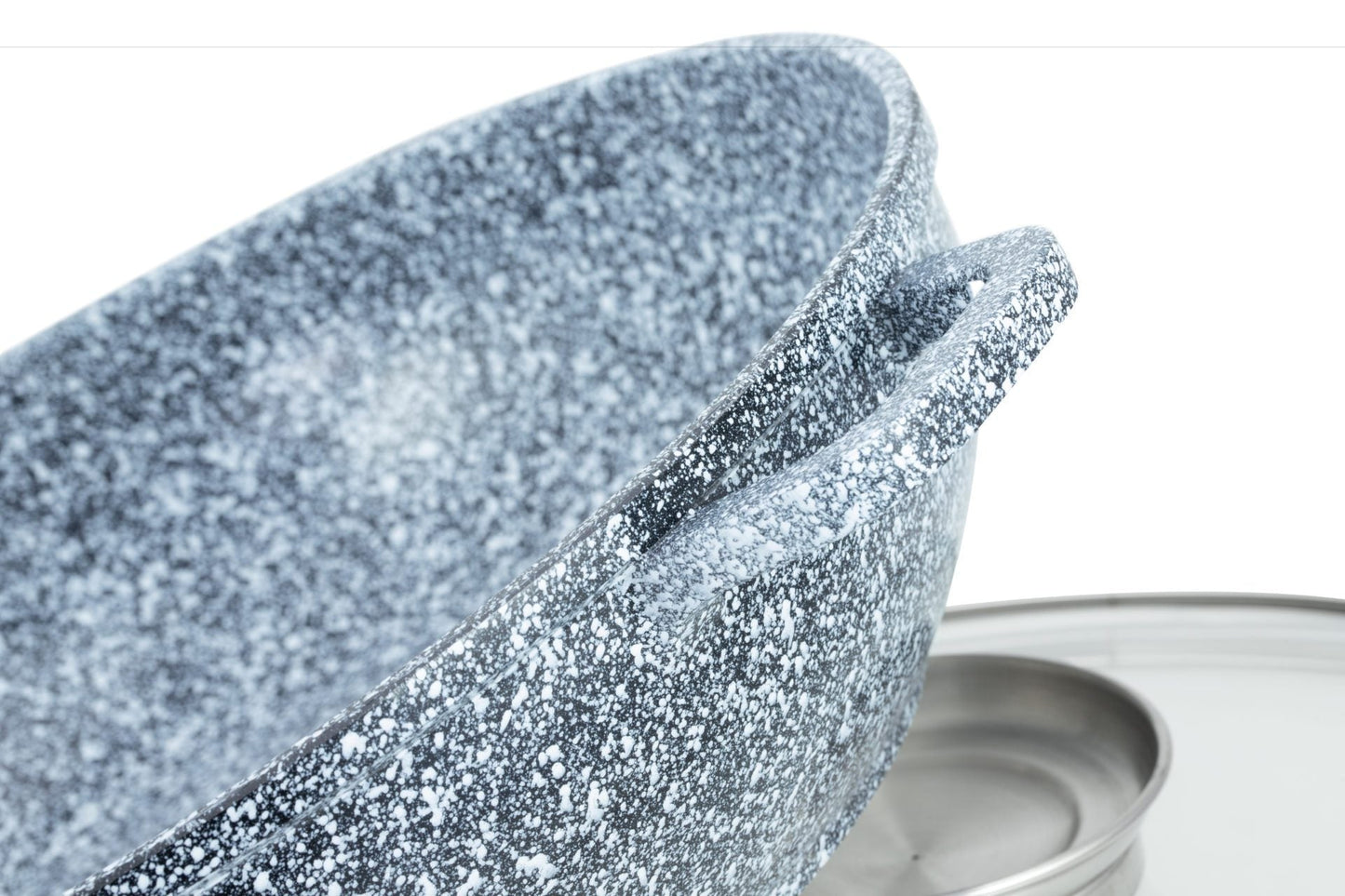 Keramik-Granit Antihaft-Kochtopf mit Glasdeckel 3.3L Edenberg EB 8041 ideal für vielseitiges Kochen