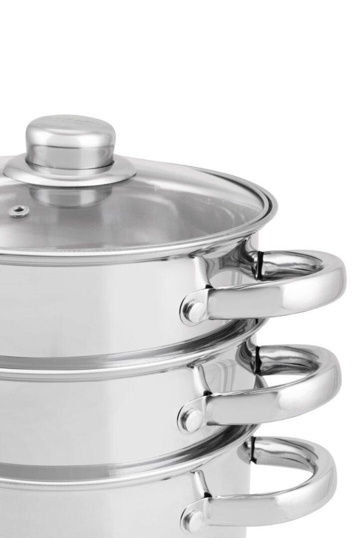 Dampftopf Set-Set 4-teiliges Edenberg EB-8908 – Hochwertige Töpfe für gesundes Dampfgaren