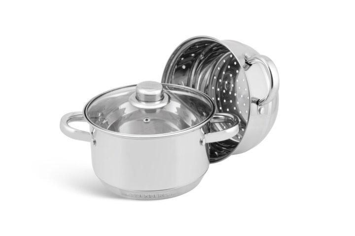 Dampftopf Set-Set 4-teiliges Edenberg EB-8908 – Hochwertige Töpfe für gesundes Dampfgaren
