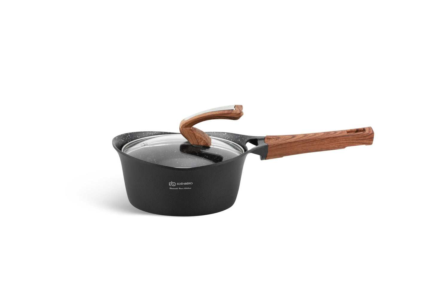 Antihaft-Kochgeschirrset 15-teilig, schwarz, Edenberg EB-9184 – Langlebige Töpfe und Pfannen für gesundes Kochen