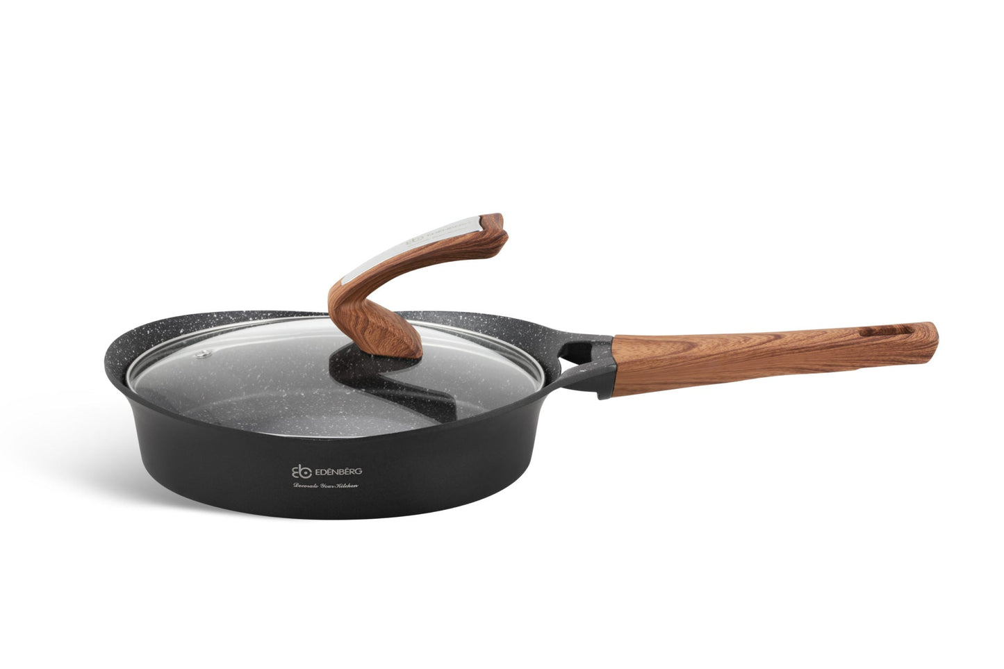 Antihaft-Kochgeschirrset 15-teilig, schwarz, Edenberg EB-9184 – Langlebige Töpfe und Pfannen für gesundes Kochen