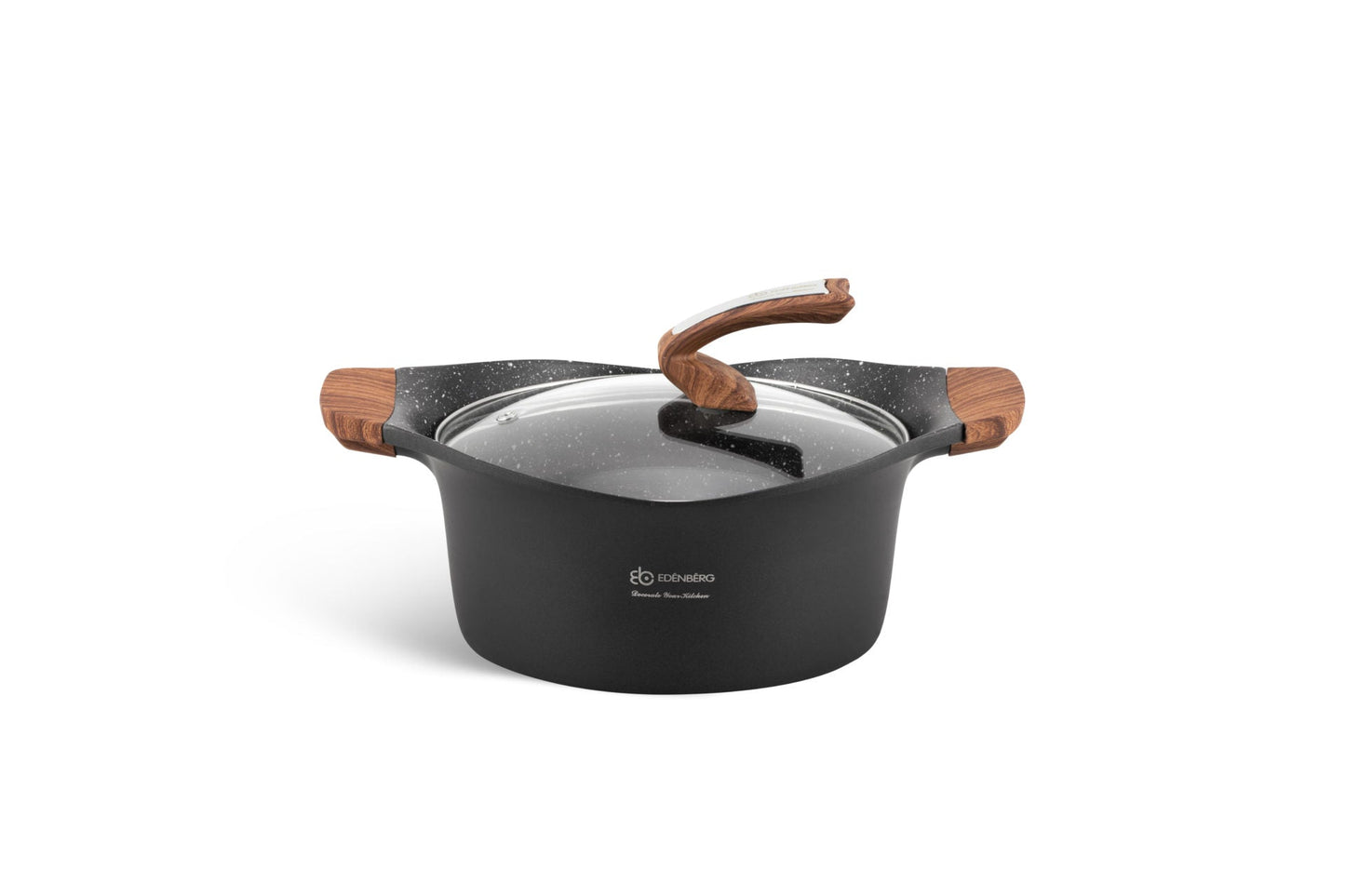 Antihaft-Kochgeschirrset 15-teilig, schwarz, Edenberg EB-9184 – Langlebige Töpfe und Pfannen für gesundes Kochen