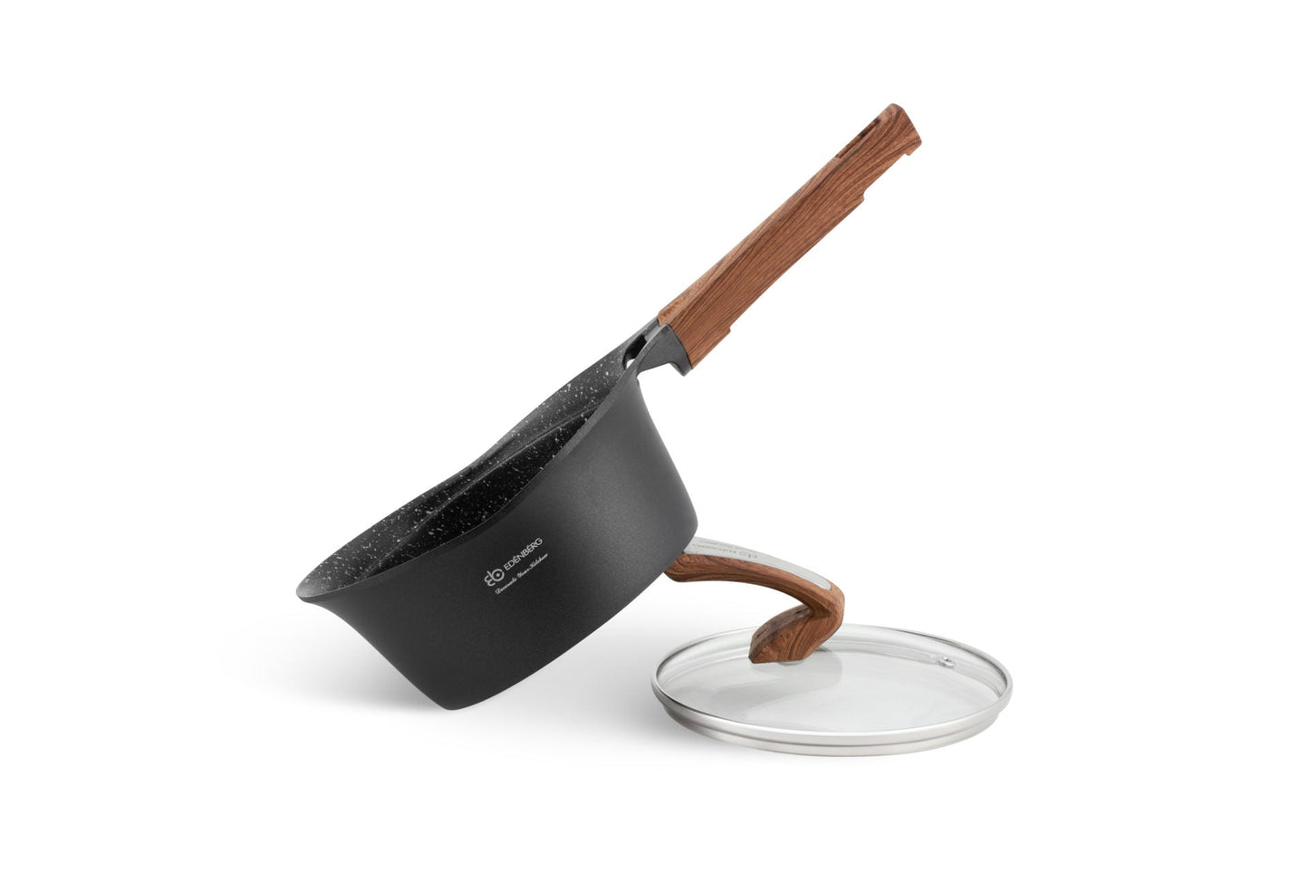 Antihaft-Kochgeschirrset 15-teilig, schwarz, Edenberg EB-9184 – Langlebige Töpfe und Pfannen für gesundes Kochen