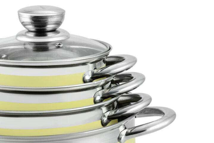 Edelstahl-Kochgeschirr 12-teiliges Edenberg EB-9981 – Hochwertige Töpfe für energieeffizientes Kochen