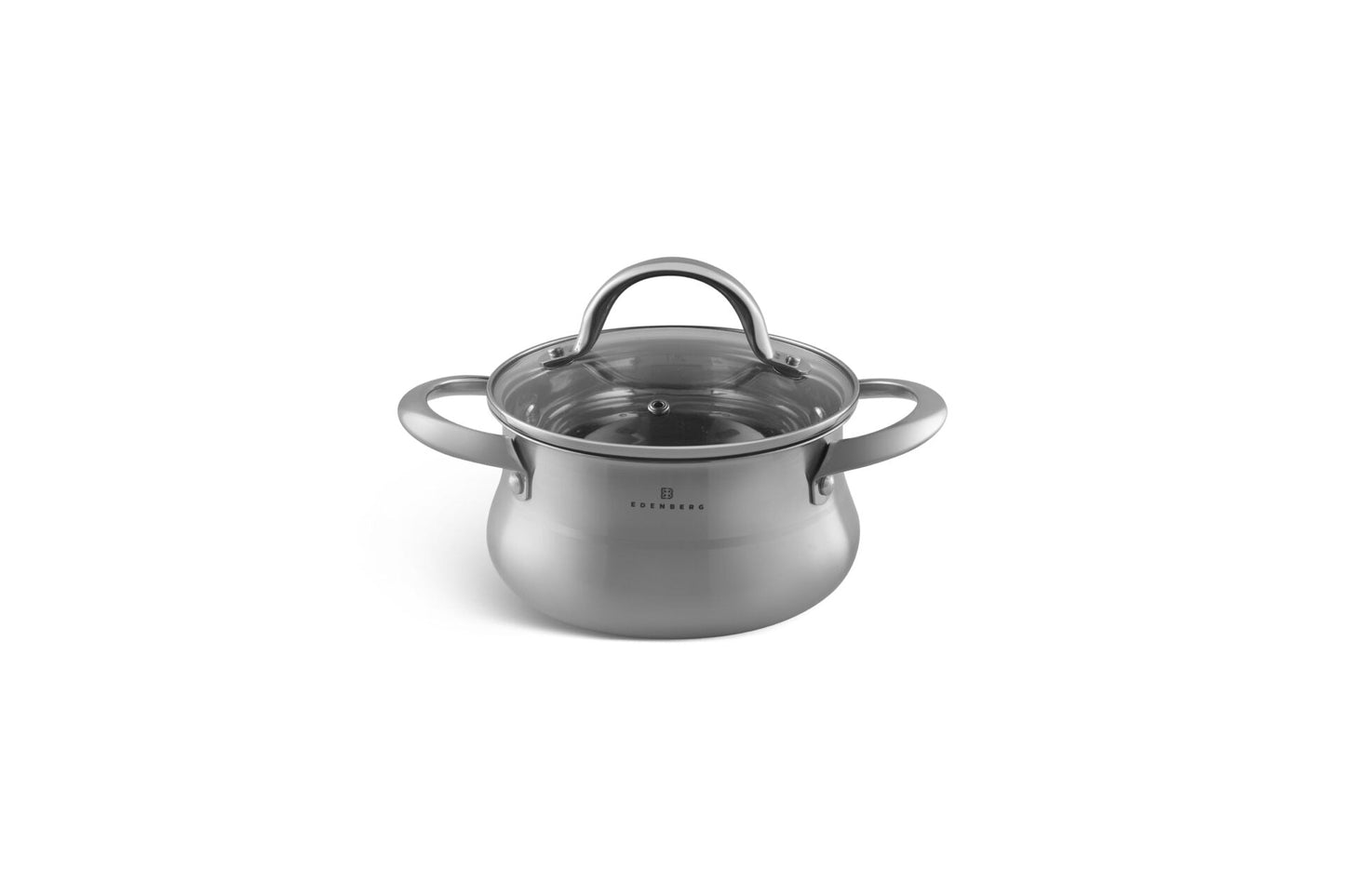 Edelstahl-Kochgeschirr 12-teiliges mit Teflon-Pfanne und Deckel Edenberg EB-2420 – Vielseitige Töpfe für gesundes Kochen