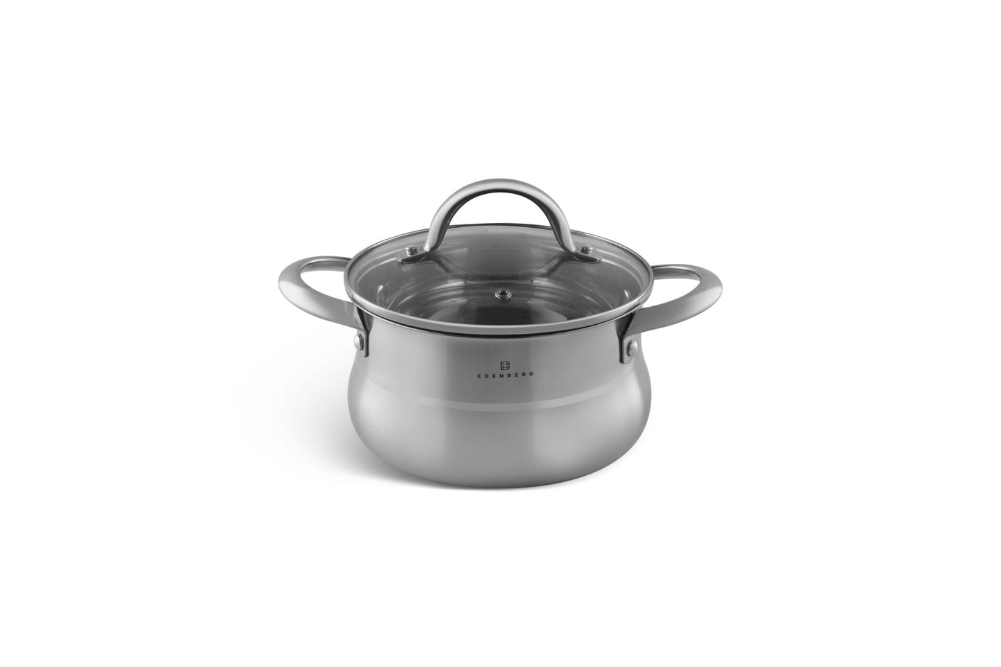 Edelstahl-Kochgeschirr 12-teiliges mit Teflon-Pfanne und Deckel Edenberg EB-2420 – Vielseitige Töpfe für gesundes Kochen