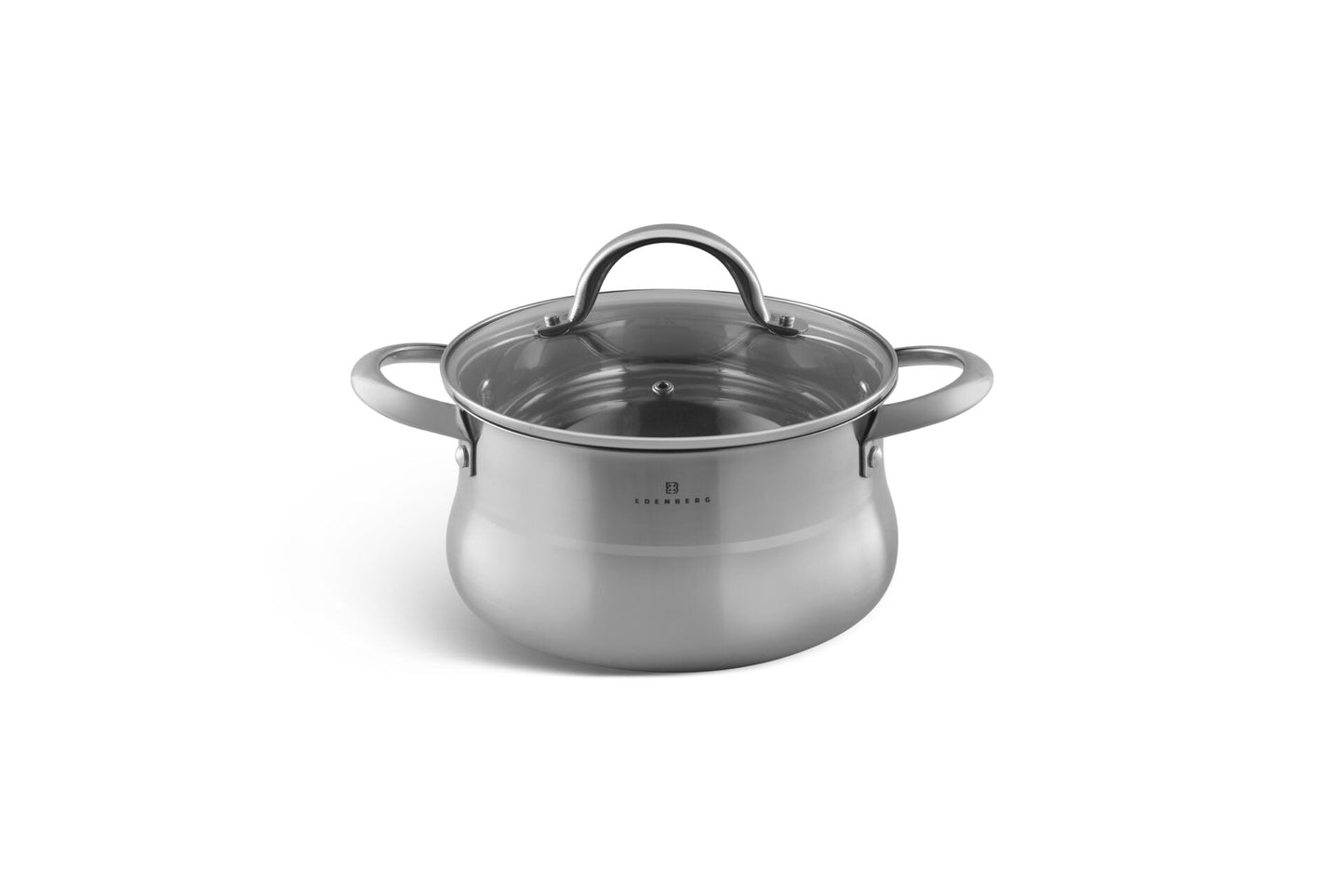 Edelstahl-Kochgeschirr 12-teiliges mit Teflon-Pfanne und Deckel Edenberg EB-2420 – Vielseitige Töpfe für gesundes Kochen