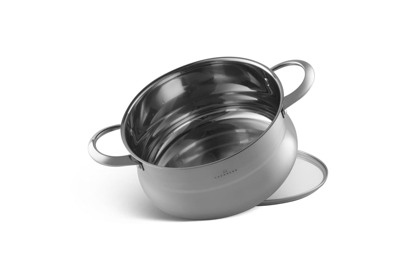 Edelstahl-Kochgeschirr 12-teiliges mit Teflon-Pfanne und Deckel Edenberg EB-2420 – Vielseitige Töpfe für gesundes Kochen