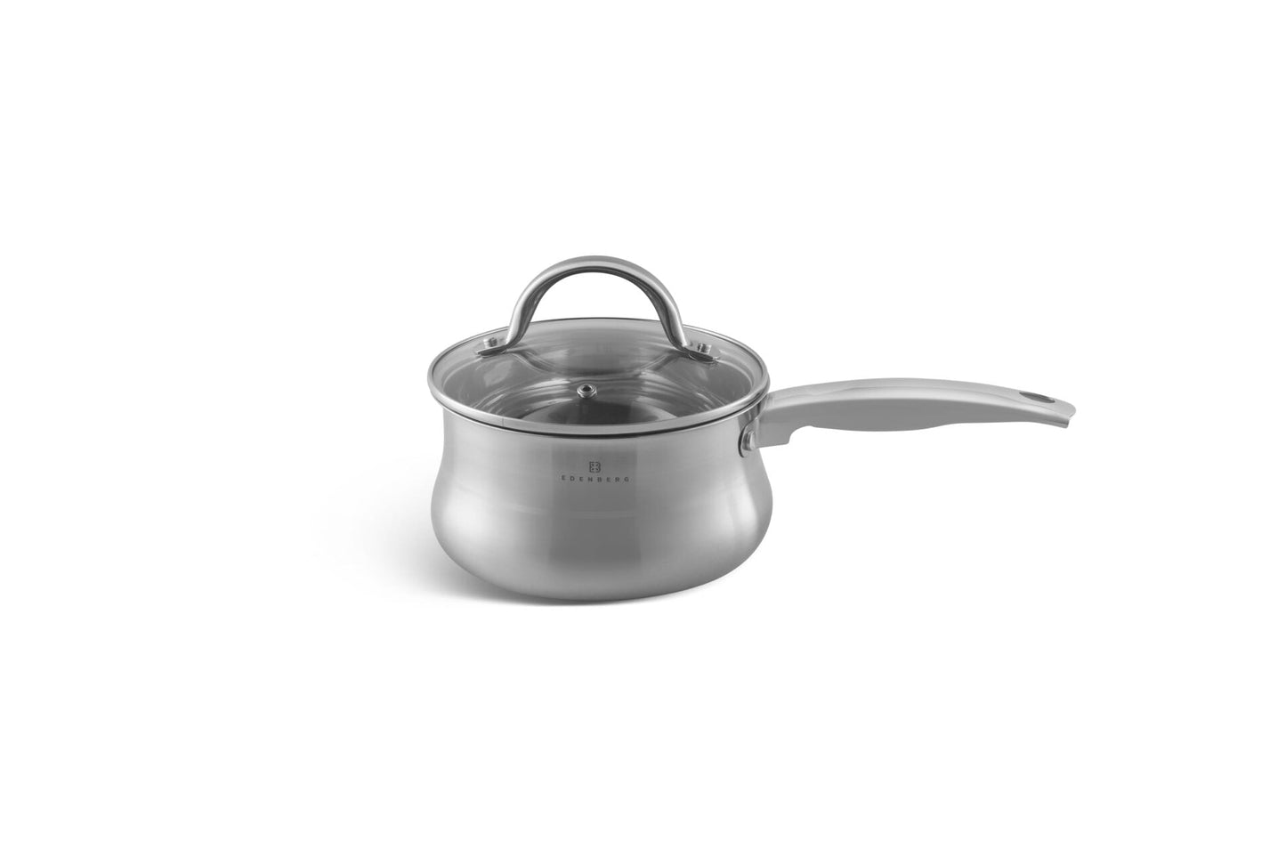 Edelstahl-Kochgeschirr 12-teiliges mit Teflon-Pfanne und Deckel Edenberg EB-2420 – Vielseitige Töpfe für gesundes Kochen