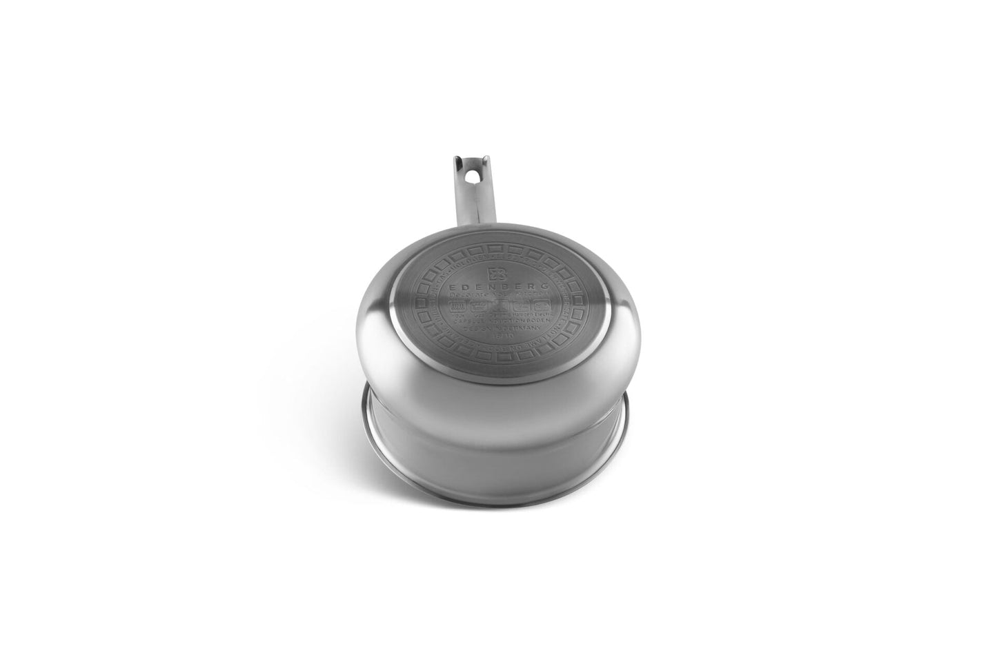 Edelstahl-Kochgeschirr 12-teiliges mit Teflon-Pfanne und Deckel Edenberg EB-2420 – Vielseitige Töpfe für gesundes Kochen