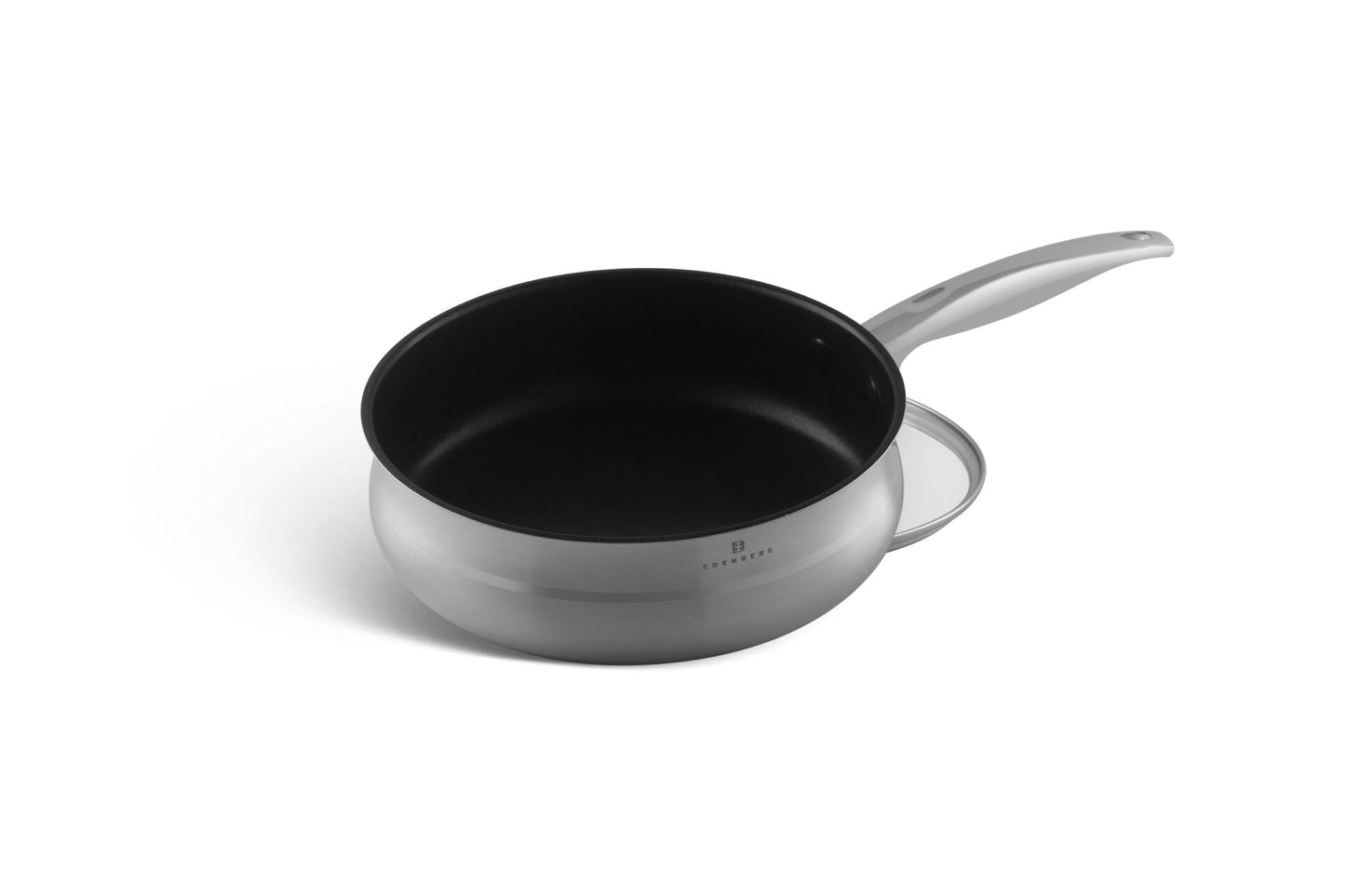 Edelstahl-Kochgeschirr 12-teiliges mit Teflon-Pfanne und Deckel Edenberg EB-2420 – Vielseitige Töpfe für gesundes Kochen