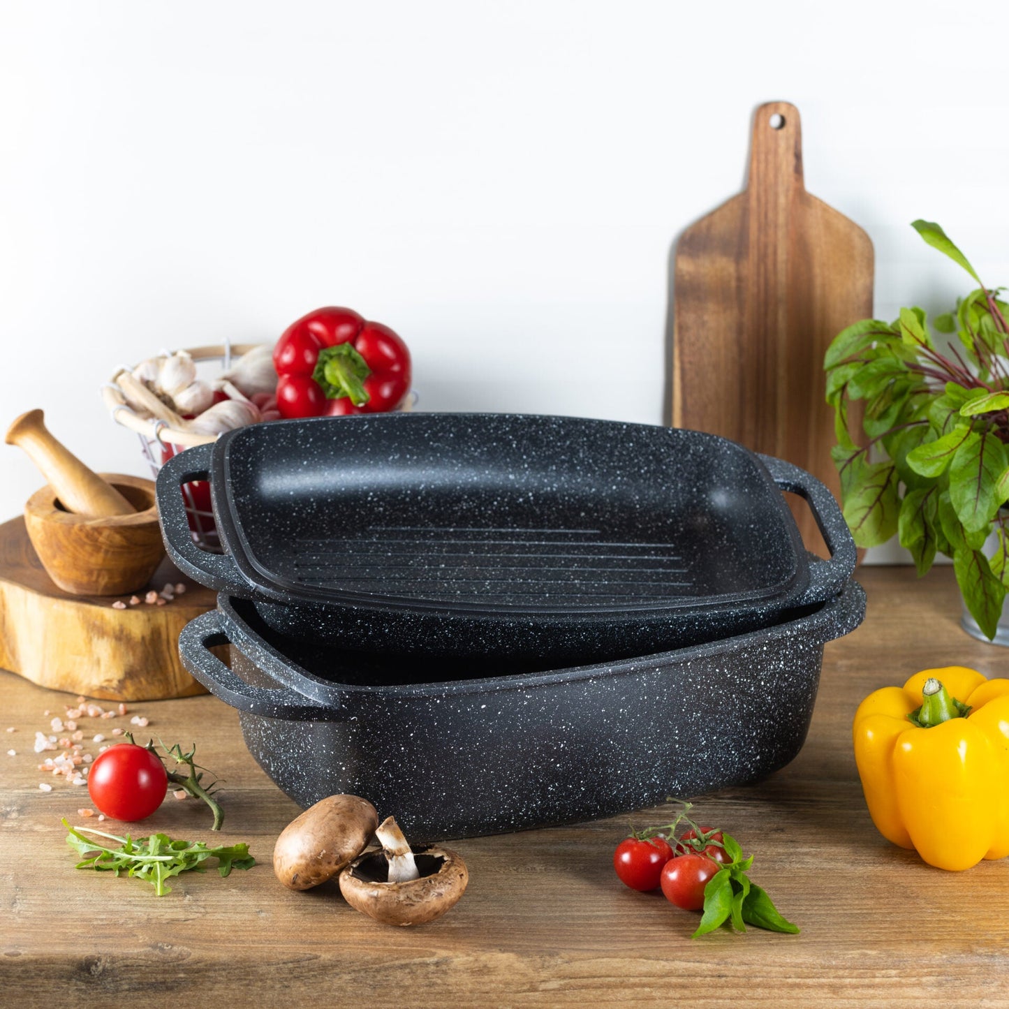 Backofenbräter für den Ofen, 32 cm, 5.1L, Edenberg EB-4607 – Vielseitigkeit und Qualität für Ihre Küche