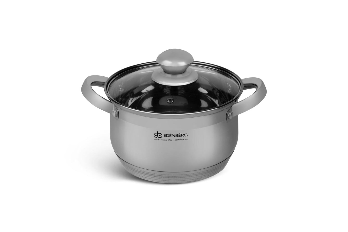 Edelstahl-Kochgeschirr 12-teiliges Edenberg EB-4010 – Robuste Töpfe für vielseitiges Kochen
