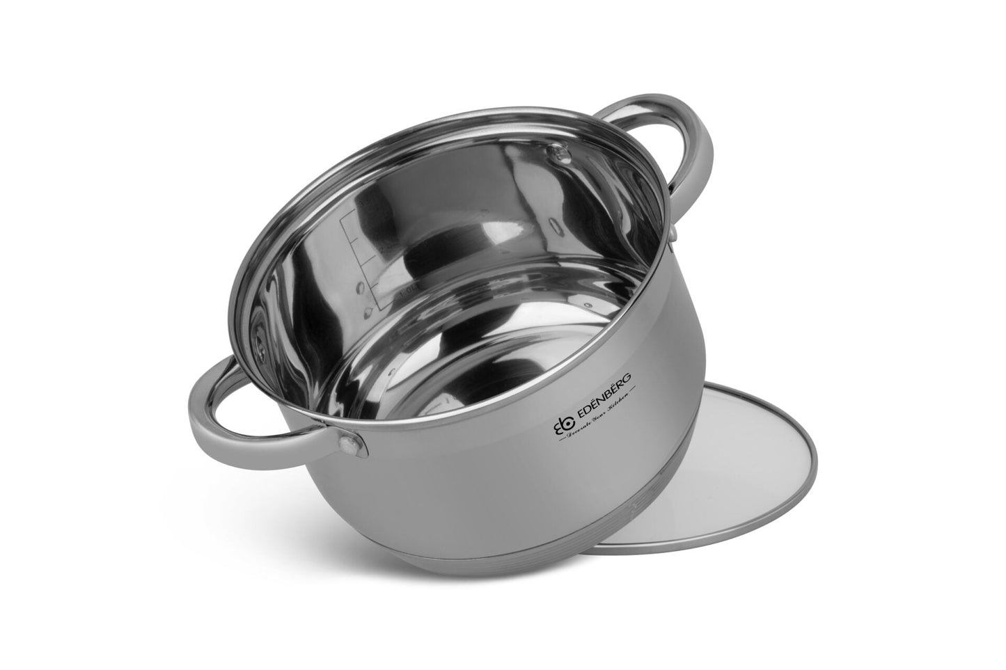 Edelstahl-Kochgeschirr 12-teiliges Edenberg EB-4010 – Robuste Töpfe für vielseitiges Kochen