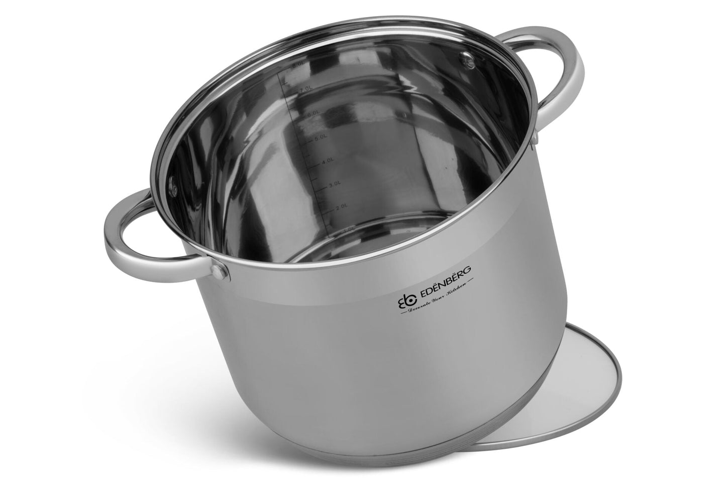 Edelstahl-Kochgeschirr 12-teiliges Edenberg EB-4010 – Robuste Töpfe für vielseitiges Kochen