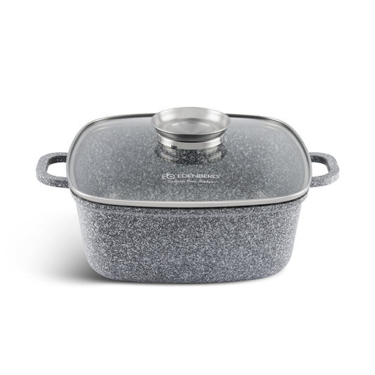 Antihaft-Kochtopf Keramik-Granit mit Glasdeckel 5.5L Edenberg EB 8016 ideal für vielseitiges Kochen