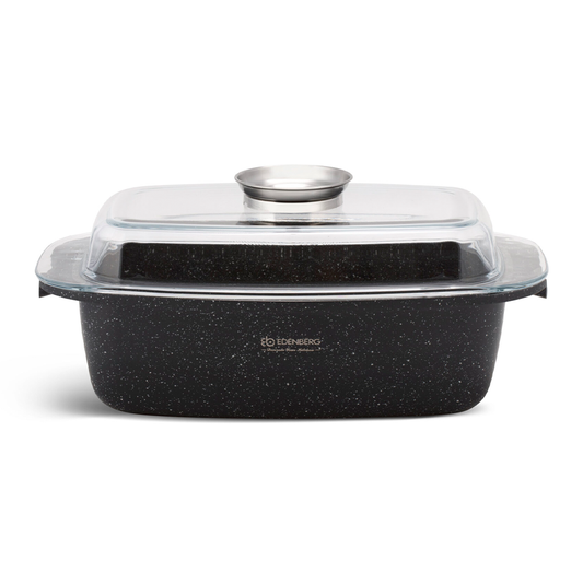 Cratita pentru cuptor cu capac din sticla 32 cm, 5.5L Edenberg EB-8125