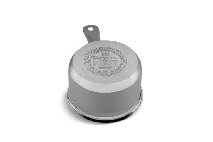 Edelstahl Kasserolle mit Glasdeckel 1L, Edenberg EB6012 – Perfekte Größe für tägliches Kochen