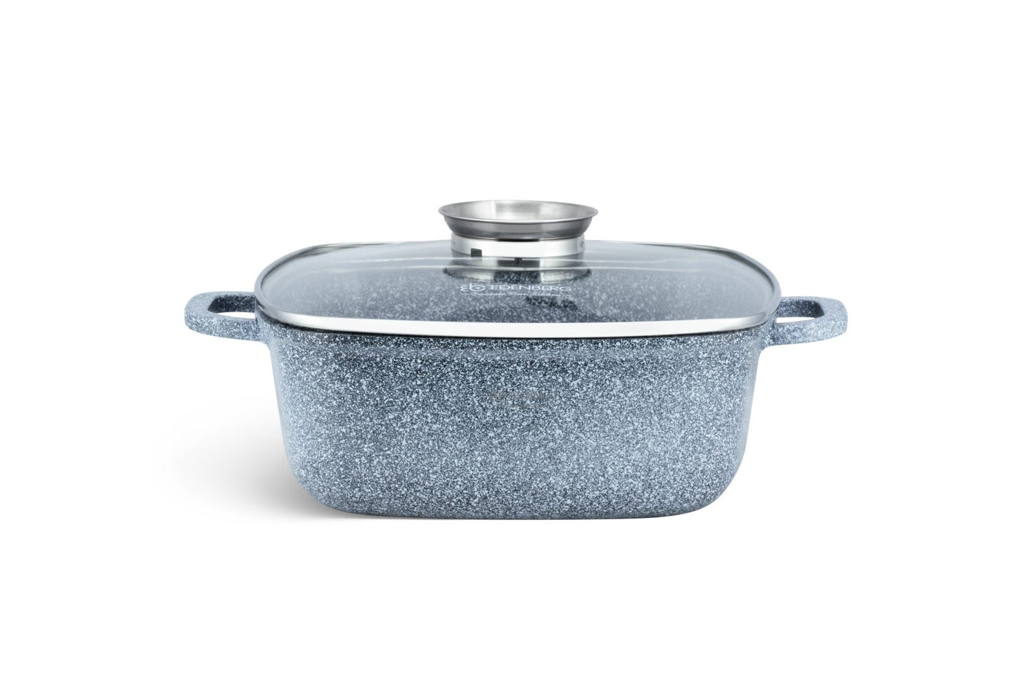 Antihaft-Kochtopf quadratisch Keramik-Granit mit Glasdeckel 6.5L Edenberg EB 8003 ideal für vielseitiges Kochen