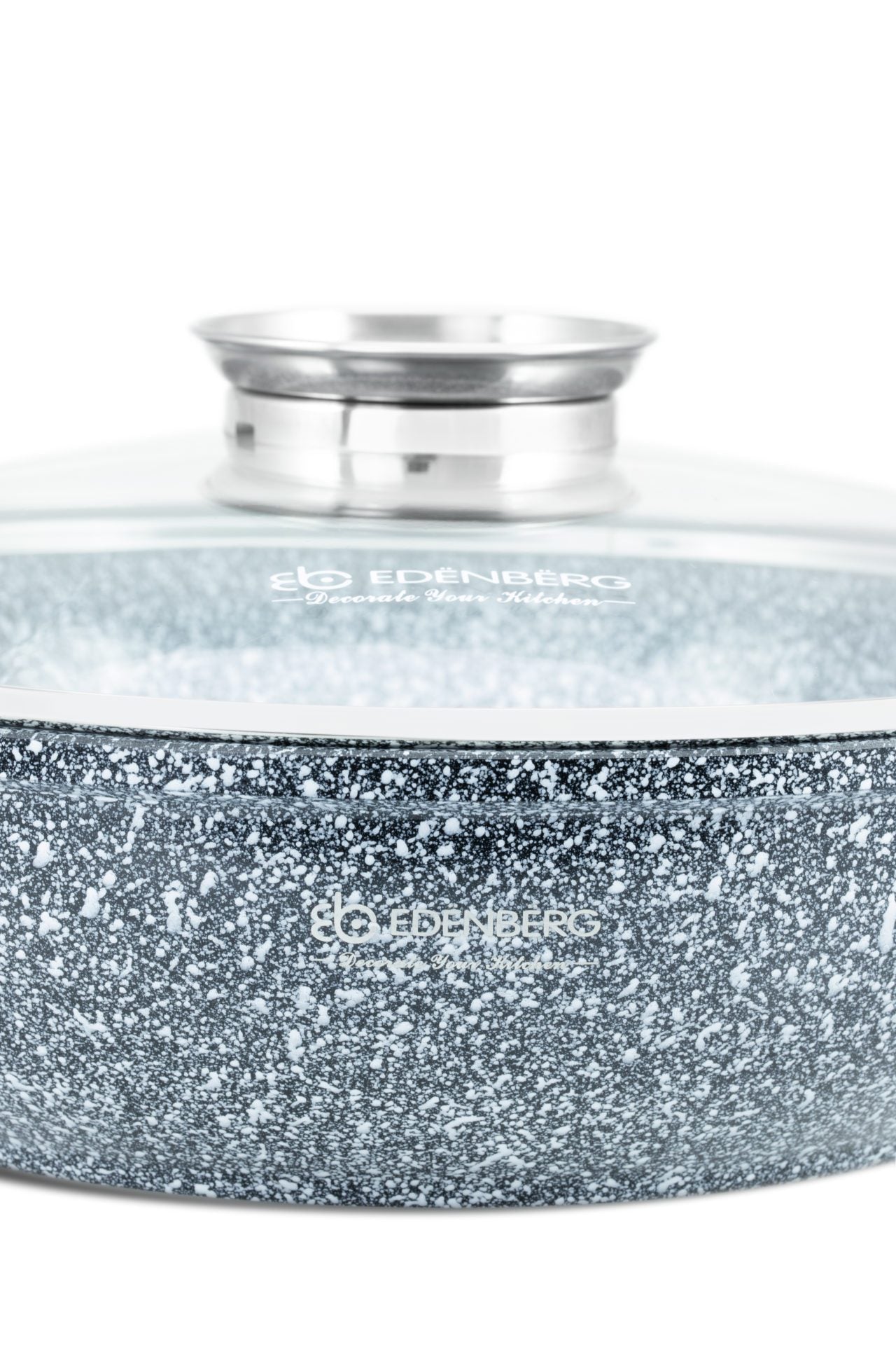 Antihaft-Kochtopf Keramik Granit mit Glasdeckel 5,5L Edenberg EB-8042 – Perfekt für gesundes Kochen