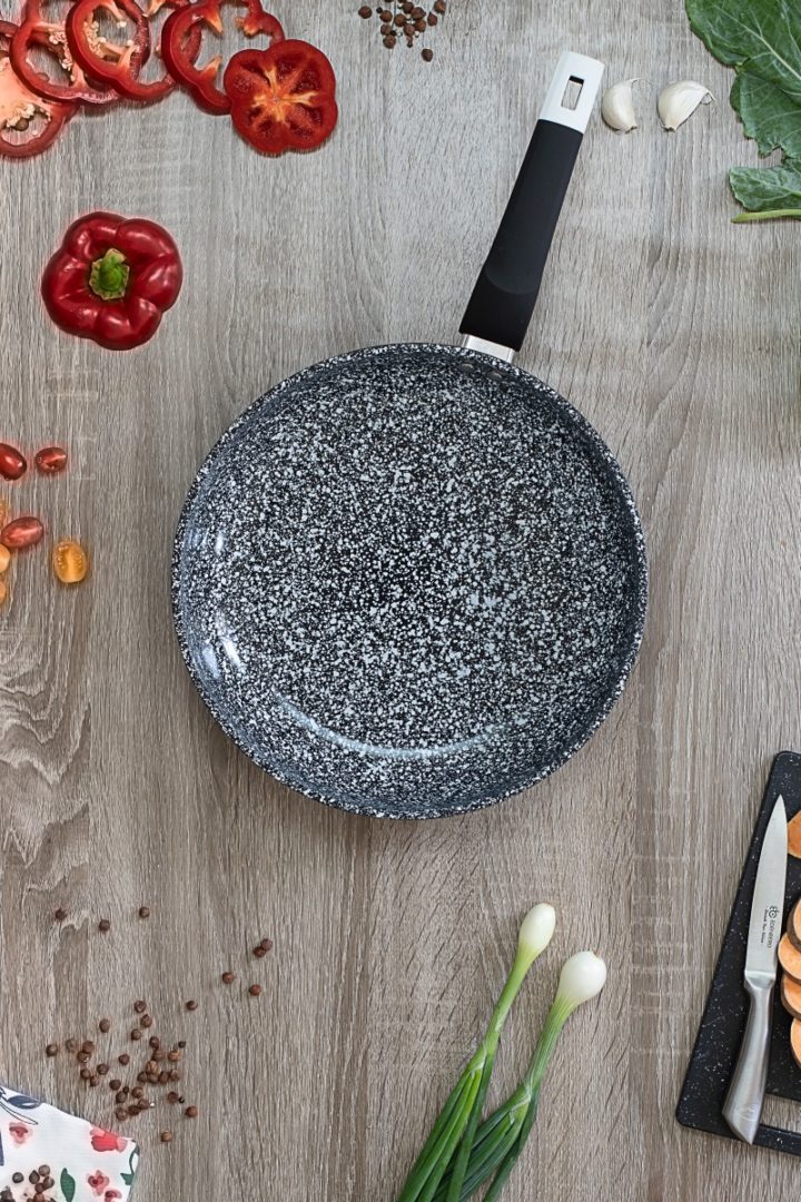 Antihaft Pfanne mit Granitbeschichtung 18 cm Edenberg EB-9151 grau marmoriert