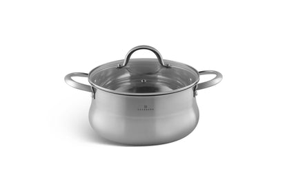 Edelstahl-Kochgeschirr 12-teiliges mit Teflon-Pfanne und Deckel Edenberg EB-2420 – Vielseitige Töpfe für gesundes Kochen